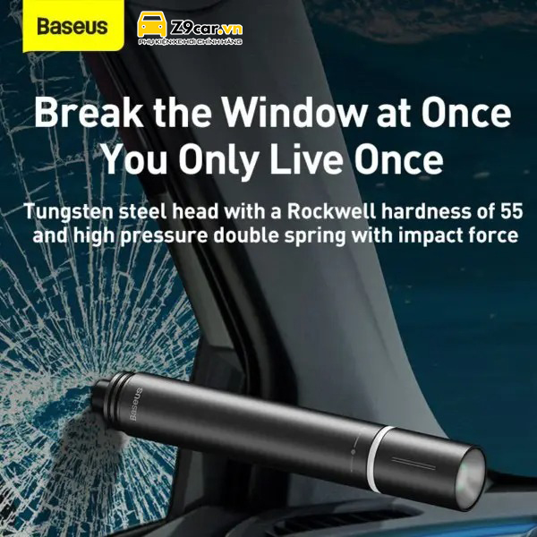 Búa phá kính và đèn pin Baseus-2